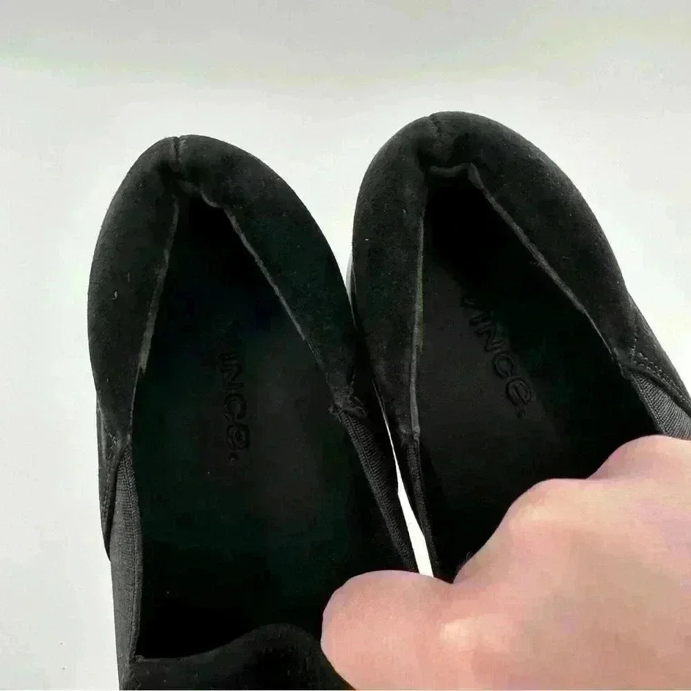 Vince Womens Warren Flats Size 6.5 36.5 Black Sue… - image 7